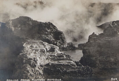 PHOTOGRAPHIC POSTCARD Boiling Pool, Tikitere, Rotorua