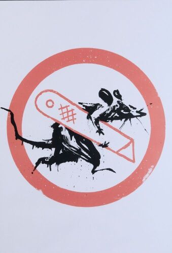 BANKSY Cut & Run (Poster for GOMA Art Show, Glasgow)