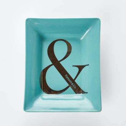 Tiffany & Co, Ampersand Porcelain Trinket Tray with Box