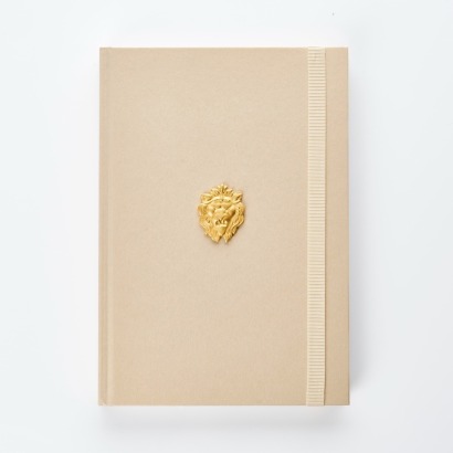 Chanel, Gold Lion Motif Notebook with Box