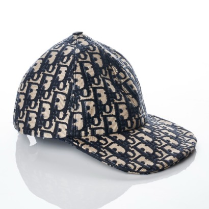 Christian Dior, Oblique Cotton Baseball Cap, Size 58