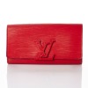 Louis Vuitton, Red Epi Leather Louise Wallet with Box