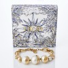 Christian Dior, Faux Pearl / Chain-Link Bracelet with Box - 2