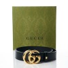 Gucci, Black Leather GG Marmont Belt with Box, Size 80 - 2