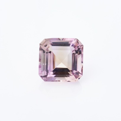 Loose, 10.05ct Square Step-Cut Ametrine