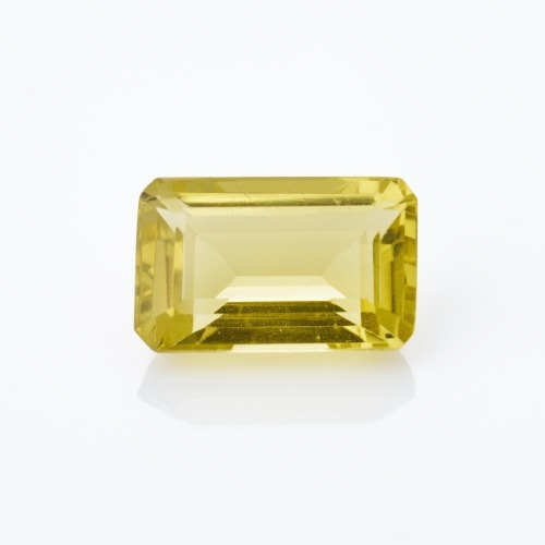 Loose, 10.25ct Rectangular Step-Cut Lemon Quartz