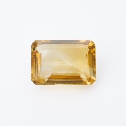 Loose, 22.45ct Rectangular Step-Cut Citrine