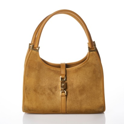 Gucci, Vintage, Tan Suede Jackie Shoulder Bag