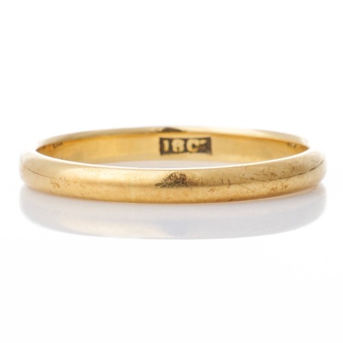 18ct Yellow Gold, 2.04mm Wide Band, Size G