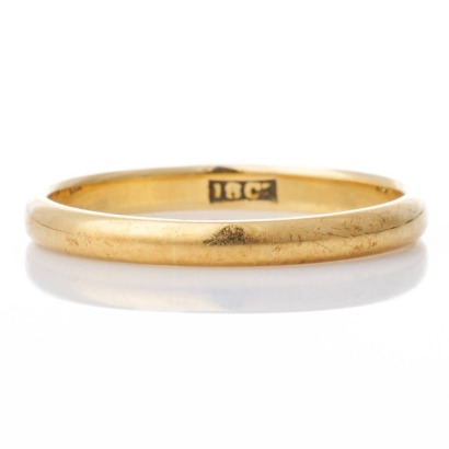 18ct Yellow Gold, 2.04mm Wide Band, Size G