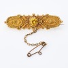 15ct Yellow Gold, Victorian, Synthetic Yellow Sapphire Bar Brooch