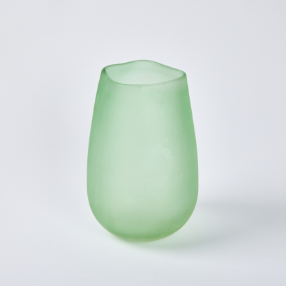 A Solid Handmade Glass Vase