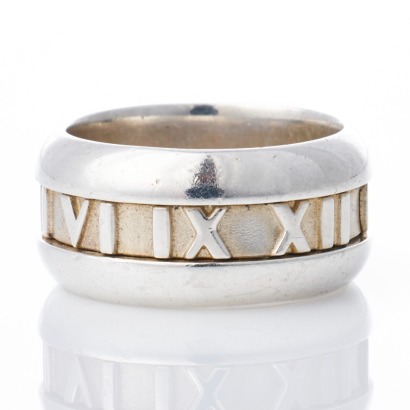 Tiffany & Co, Sterling Silver, Atlas Wide Band Ring