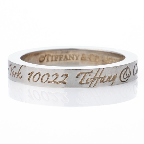 Tiffany & Co, Sterling Silver, Notes Narrow "New York" Band