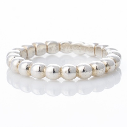 Tiffany & Co, Sterling Silver, Beaded Band Ring
