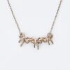 Tiffany & Co, Sterling Silver / 18ct Yellow Gold, Triple Ribbon Bow Necklace with Box
