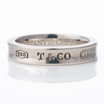 Tiffany & Co, Sterling Silver, 1837 Ring, Size K