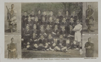 PHOTOGRAPHIC POSTCARD The All Blacks Maori Football Team 1908