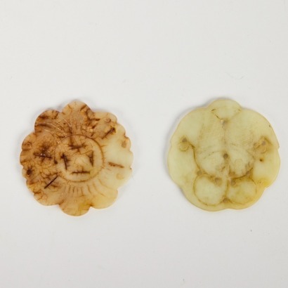 A Set of Two Chinese Carved Jade Pendants
