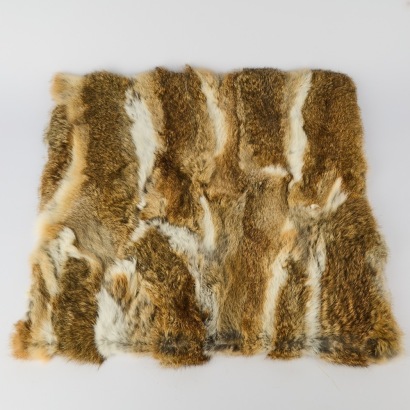 A Rabbit Fur Cushion Cover in Beige