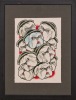 A Framed Artwork of American Traditional Style Bull Dogs