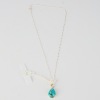 A Sterling Silver Chain with Turquoise Pendant