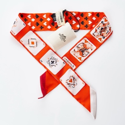 Herm&egrave;s, 100% Silk, Jeu de Cartes Twilly with Box