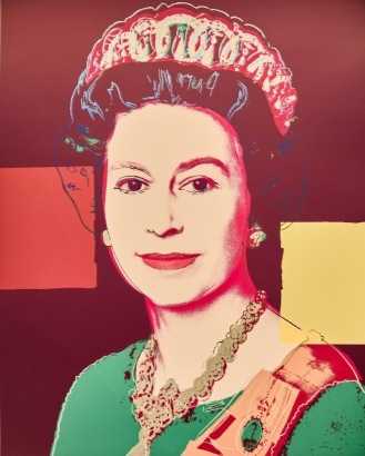 AFTER ANDY WARHOL Queen Elizabeth II of the United Kingdom - Diamond Dust from Warhol's REIGNING QUEENS series