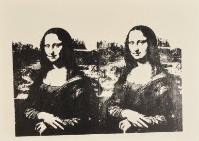 AFTER ANDY WARHOL Mona Lisa #5 Double Black on Vellum