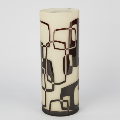 A Tall Frosted Glass Vase