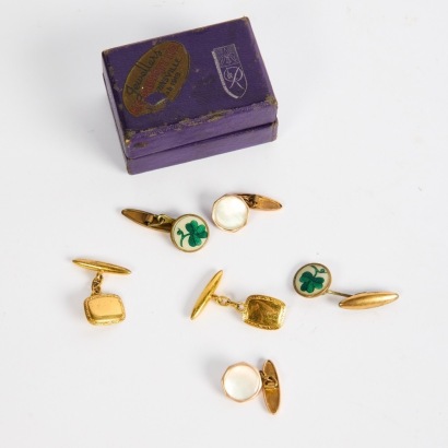 A Collection of Three Pairs of Vintage Cufflinks