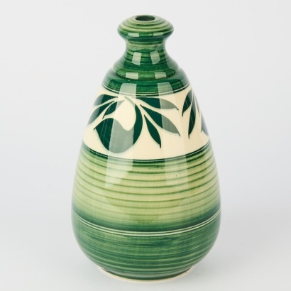 A Clayburn Teardrop Lamp Base in the Prima Vera Pattern Designed by Jessie Tait