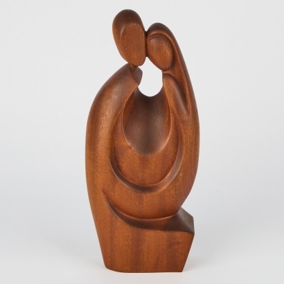 A Mid Century Teak Statue
