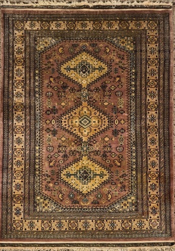 A Double Turkish Knot Wool Rug