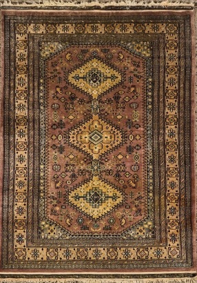 A Double Turkish Knot Wool Rug