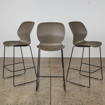 A Trio of Maari Bar Stools Designed by Patricia Urquiola for Haworth