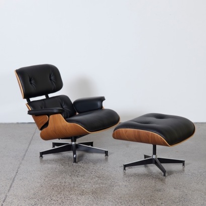 An Eames Lounge Chair and Ottoman by Herman Miller