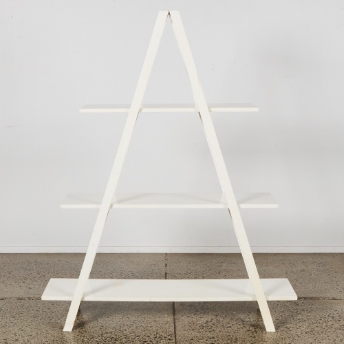 A Three-Tier A-Frame Shelf Unit