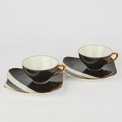 A Pair of Fine Westminster China Cups and Saucers