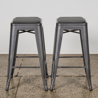 A Pair of Industrial Bar Stools