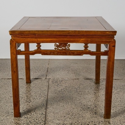 A Chinese Antique Ming-Style Tea Table Made from Elmwood
