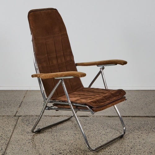 A Maule Marga Style Folding and Reclining Lounge Chair