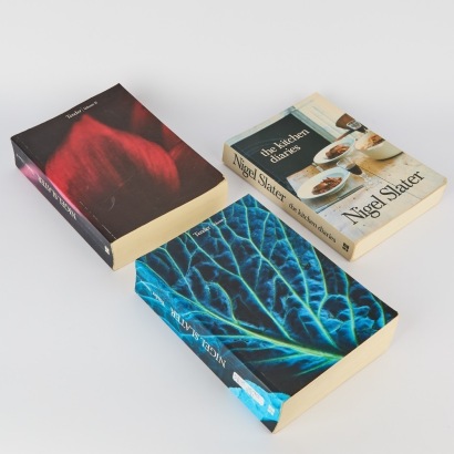 A trio of Nigel Slater Cookbooks Tender Vol 1 & 2, and The Kitchen Diaries