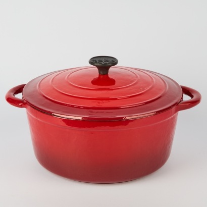 A Large Cast Iron Enamelled Casserole/Dutch Oven by Classica