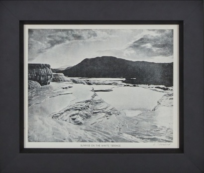 A Print from the Booklet of Pre Eruption Photos: The pink and white terraces, Rotomahana
