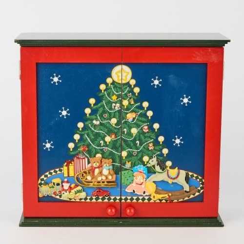 A Decorative Wooden Advent Box