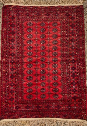 A Handknotted Wool Torkman Rug