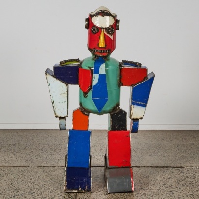 A Metal Fabricated Robot Figure