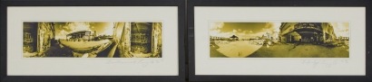A Pair of Laucy Gauntlett Limited Edition Photographic Prints of The Deomolition of the Viaduct