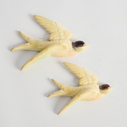 A Pair of Vintage Coral Craft NZ Bird Wall Hangings